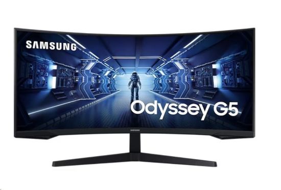 Obrázek SAMSUNG MT LED LCD Gaming Monitor 34" Odyssey G55T - prohnutý, VA, 3440x1440, 1ms, 165Hz, HDMI , DisplayPort