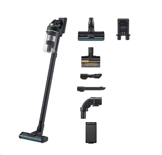 Obrázek Samsung 2- in- 1 stick vacuum Battery Dry Bagless 580 W Black, Chrome, Green, Wood, EU