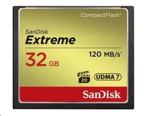 Obrázek SanDisk Compact Flash 32GB Extreme (R: 120/ W: 85 MB/ s) UDMA7