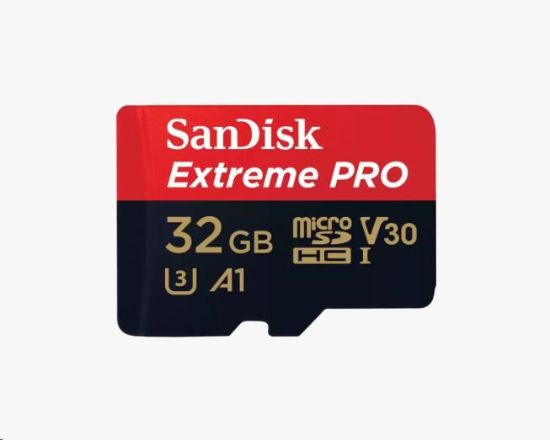 Obrázek SanDisk Micro SDXC karta 32GB Extreme PRO (100MB/ s, Class 10 UHS- I V30) + adaptér