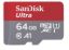 Obrázek SanDisk MicroSDXC karta 64GB Ultra (100MB/ s, A1 Class 10 UHS- I, Android - Imaging Packaging) + adaptér