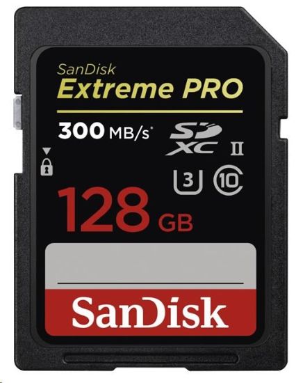 Obrázek SanDisk SDXC karta 128GB Extreme Pro (300MB/ s UHS- II)
