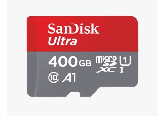 Obrázek SanDisk MicroSDXC karta 400GB Ultra (120 MB/ s, A1 Class 10 UHS- I, Android) + adaptér