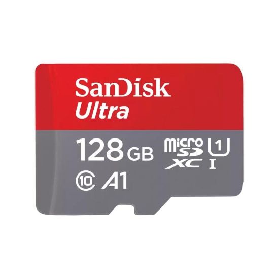 Obrázek SanDisk MicroSDXC karta 128GB Ultra (120MB/ s, A1 Class 10 UHS- I ) + adaptér