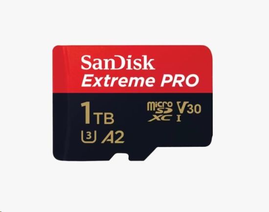 Obrázek SanDisk micro SDXC karta 1TB Extreme PRO (200 MB/ s Class 10, UHS- I U3 V30) + adaptér