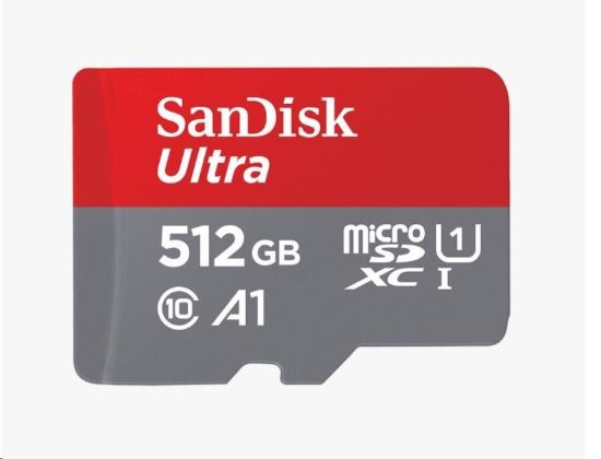 Obrázek SanDisk MicroSDXC karta 512GB Ultra (150 MB/ s, A1 Class 10 UHS- I) + adaptér
