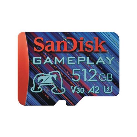 Obrázek SanDisk MicroSDXC karta 512GB GamePlay (R: 190/ W: 130 MB/ s, UHS- I, V30, A2)