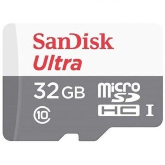Obrázek SanDisk MicroSDHC karta 32GB Ultra (R: 100/ W: 100 MB/ s, UHS- I, C10) + adaptér