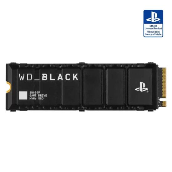 Obrázek WD BLACK SSD NVMe 2TB PCIe SN850P pro PS5, Gen4, (R: 7300, W: 6600MB/ s), Chladič