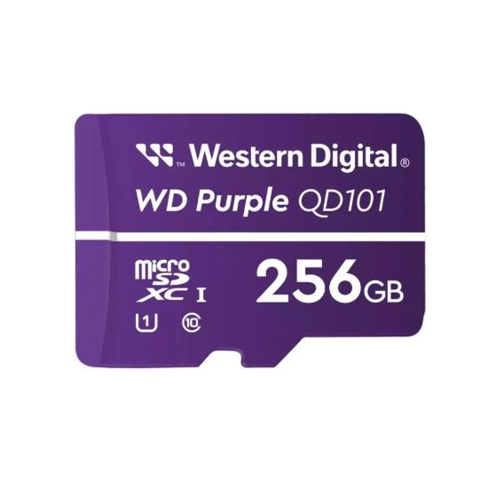 Obrázek WD MicroSDXC karta 256GB Purple WDD256G1P0C Class 10 (R: 100/ W: 60 MB/ s)
