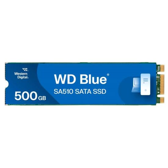 Obrázek WD BLUE SSD 3D NAND WDS500G3B0B 500GB SA510 M.2 SATA, (R: 560, W: 510MB/ s)