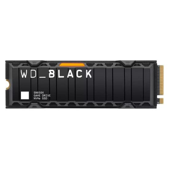 Obrázek WD BLACK SSD NVMe 1TB PCIe SN850X, Gen4, (R: 7300, W: 6300MB/ s), Chladič