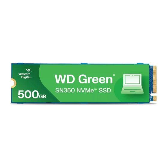 Obrázek WD GREEN SSD NVMe 500GB PCIe SN350, Geb3 8GB/ s, (R: 2400/ W: 1650 MB/ s)