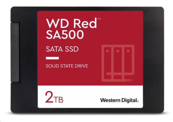 Obrázek WD RED SSD 3D NAND WDS200T2R0A 2TB SATA/ 600, (R: 560, W: 530MB/ s), 2.5"