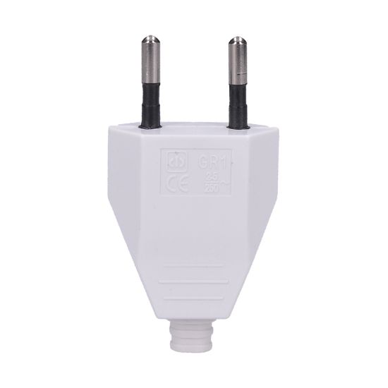 Obrázek Solight zástrčka plochá 2.5A, přímá, IP20, bílá