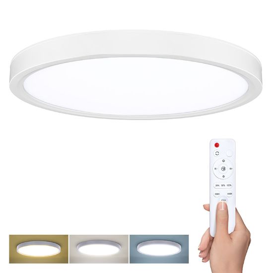 Obrázek Solight LED osvětlení s dálkovým ovladačem Estela White, 36W, 2700lm, 30cm, změna chromatičnosti, stmívatelné
