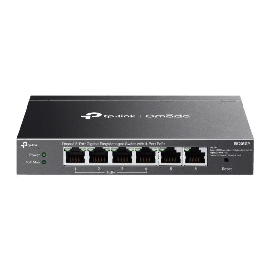 Obrázek TP- Link OMADA switch ES206GP (6xGbE, 4xPoE+, 65W, fanless)
