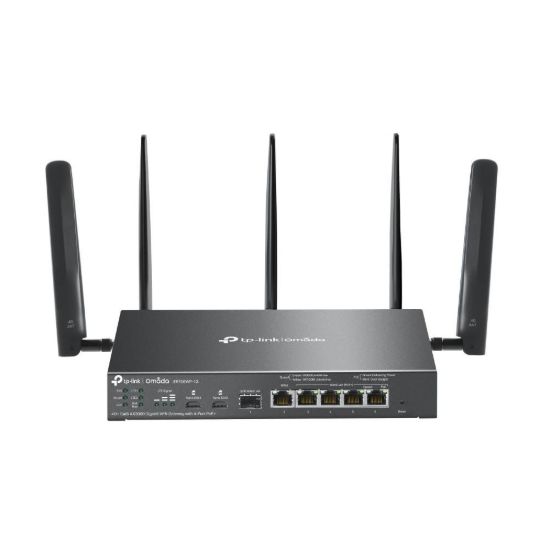Obrázek TP- Link ER706WP- 4G OMADA VPN 4G+Cat6 router (AX3000, 1xSFP WAN/ LAN, 1xGbEWAN, 4xGbELAN/ WAN, 4xPoE+, 45W, 2xnanoSIM)