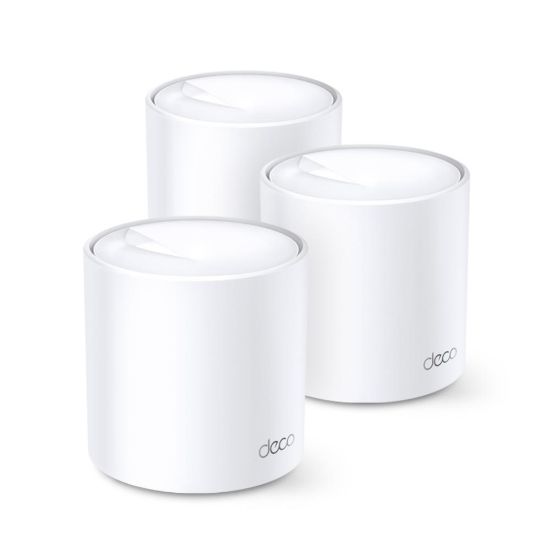 Obrázek TP- Link Deco X60(3- pack) WiFi6 Mesh (AX5400, 2, 4GHz/ 5GHz, 2xGbELAN/ WAN)