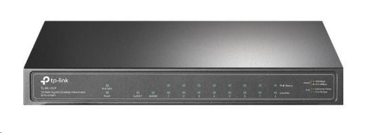 Obrázek TP- Link CCTV switch TL- SG1210P (8xGbE, 1xGbE uplink, 1xSFP, 8xPoE+, 63W, fanless)