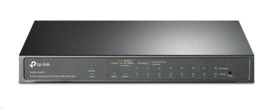 Obrázek TP- Link CCTV Easy Smart switch TL- SG1210MPE (8xGbE, 1xGbE uplink, 1xGbE/ SFP combo uplink, 8xPoE+, 123W, fanless)