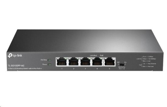 Obrázek TP- Link switch TL- SG105PP- M2 (5x2, 5GbE, 4xPoE++, 123W, fanless)