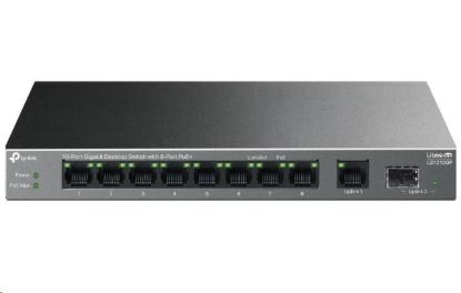 Obrázek TP- Link LiteWave switch LS1210GP (9xGbE, 1xSFP, 8xPoE+, 61W, fanless)
