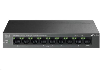 Obrázek TP- Link LiteWave switch LS109P (9x100Mb/ s, 8xPoE+, 63W, fanless)