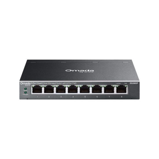 Obrázek TP- Link OMADA switch ES208GP (8xGbE, 8xPoE+, 64W, fanless)