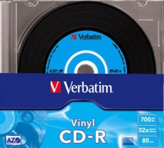 Obrázek VERBATIM CD- R(10- Pack)Slim/ Vinyl/ DLP/ 52x/ 700MB