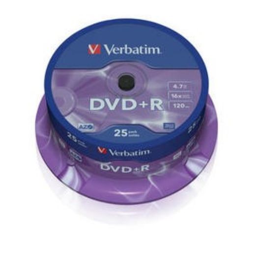 Obrázek VERBATIM DVD+R(25- Pack)Spindle/ General Retail/ 16x/ 4.7GB