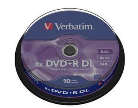 Obrázek VERBATIM DVD+R(10- pack) Double layer/ 8x/ 8.5GB/ spindle