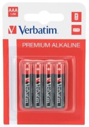 Obrázek VERBATIM Alkalické baterie AAA, 4 PACK , LR3