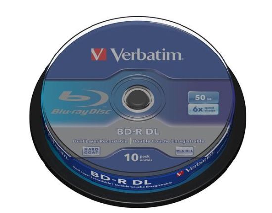 Obrázek VERBATIM BD- R(10- pack)/ DualLayer/ spindle/ 6X/ 50GB