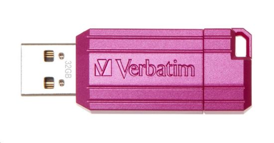 Obrázek VERBATIM Flash Disk 32GB Hi- Speed Store 'n' Go, Pinstripe, USB 2.0, Hot růžová