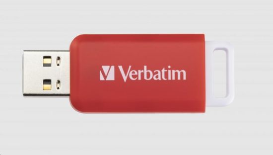 Obrázek VERBATIM Flash Disk 16GB DataBar USB 2.0 Drive, červená