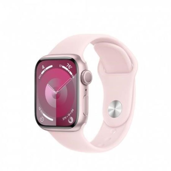 Obrázek APPLE Watch Series 9 GPS 41mm Pink Aluminium Case with Light Pink Sport Band - M/ L