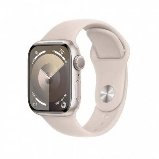 Obrázek APPLE Watch Series 9 GPS 45mm Starlight Aluminium Case with Starlight Sport Band - S/ M
