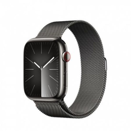 Obrázek APPLE Watch Series 9 GPS + Cellular 41mm Graphite Stainless Steel Case with Graphite Milanese Loop